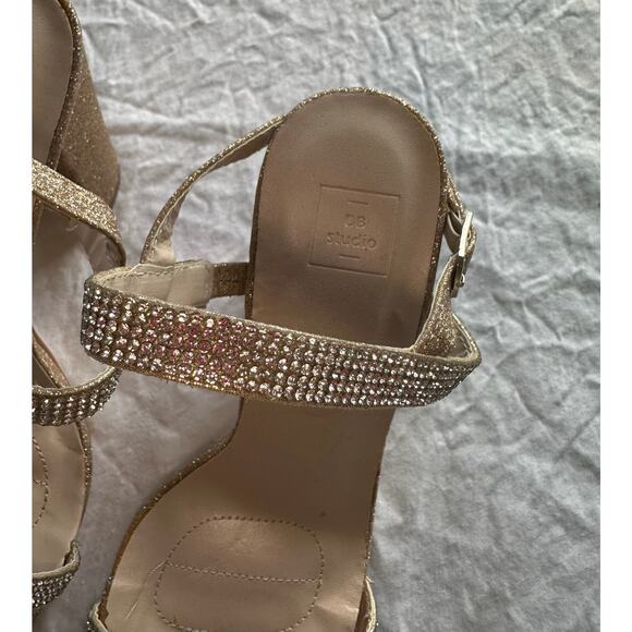 DB Studio Sparkly Jeweled Heel Sandal - Picture 2 of 4